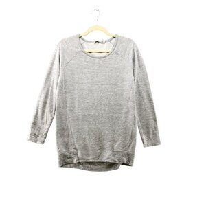 Athleta‎ Sweatshirt Womens XXS Gray Relaxed Crewneck Longline Lightweight
